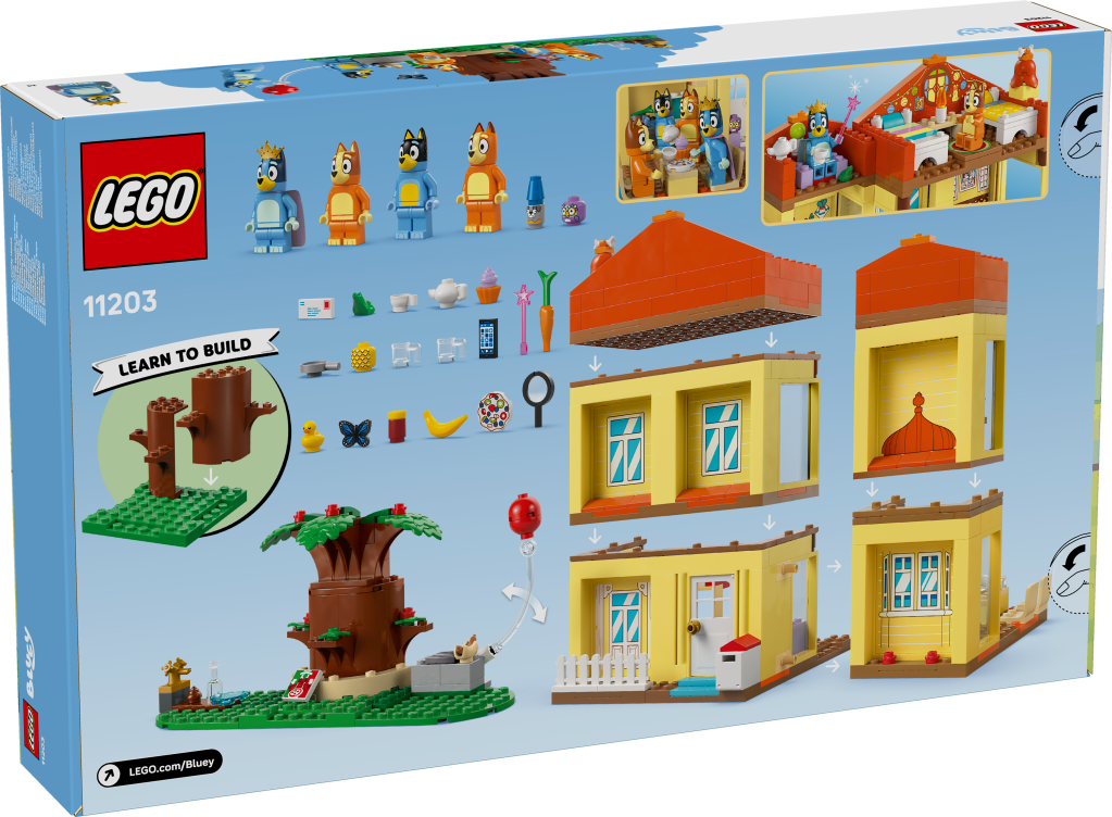 boîte LEGO Bluey 11203 La maison de famille de Bluey