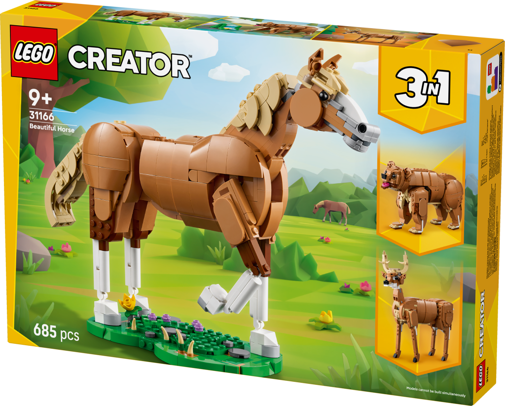 boîte LEGO Creator 3-en-1 31166 : Le Beau Cheval