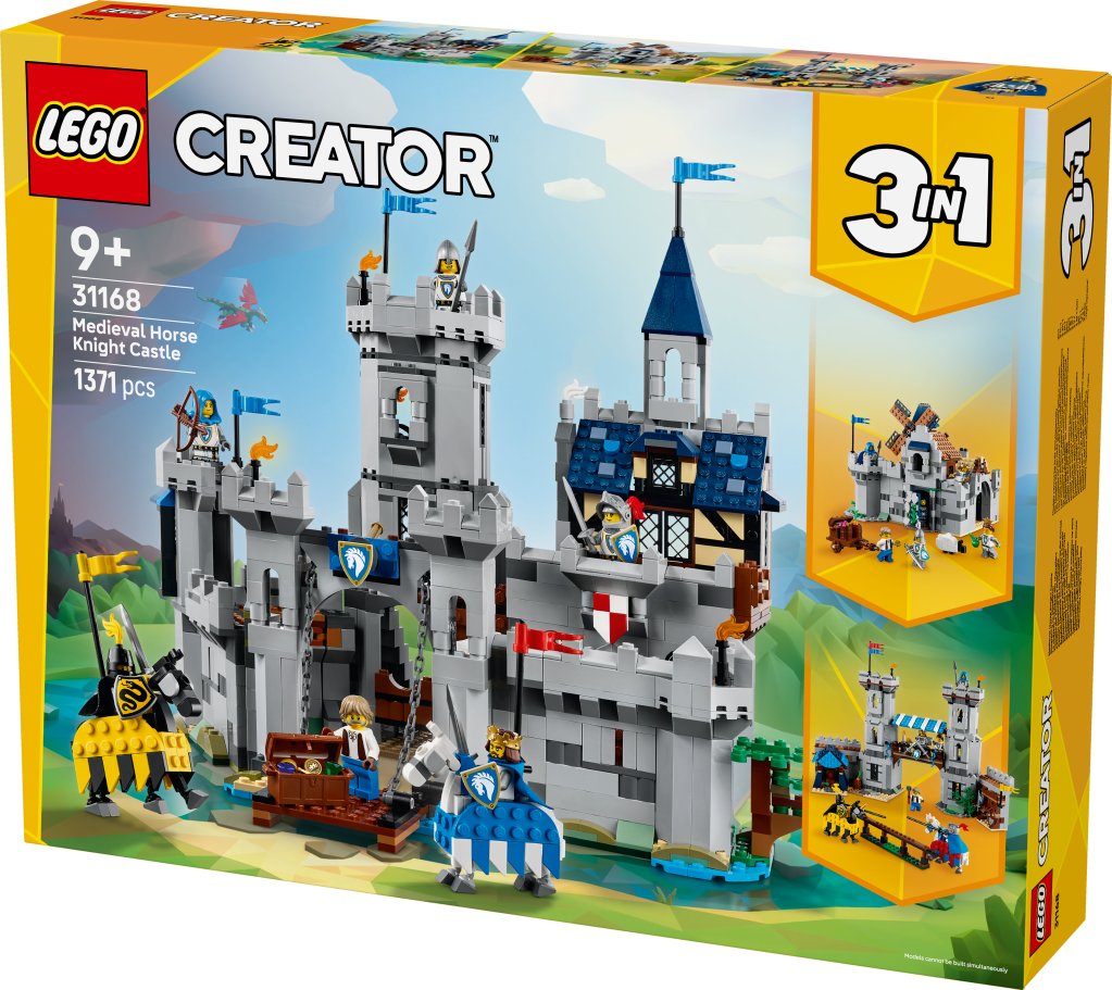 boîte LEGO Creator 3-en-1 31168 : Le Château Médiéval des Chevaliers