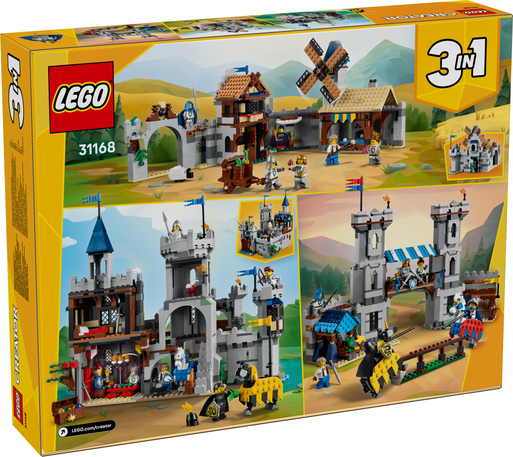 boîte LEGO Creator 3-en-1 31168 : Le Château Médiéval des Chevaliers