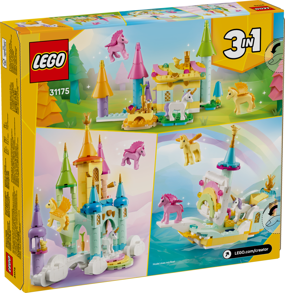 boîte LEGO Creator 3-en-1 31175 : Le Château des Licornes