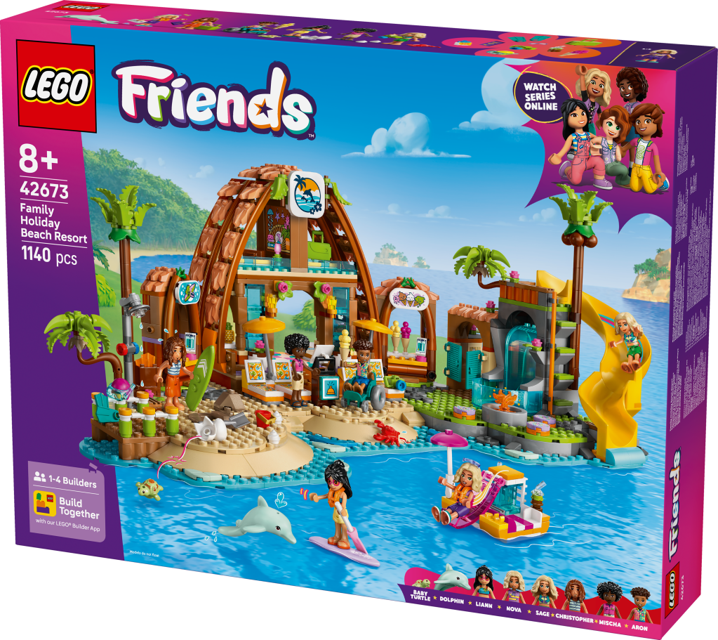 boîte LEGO Friends 42673 : Vacances à l’hôtel de la plage
