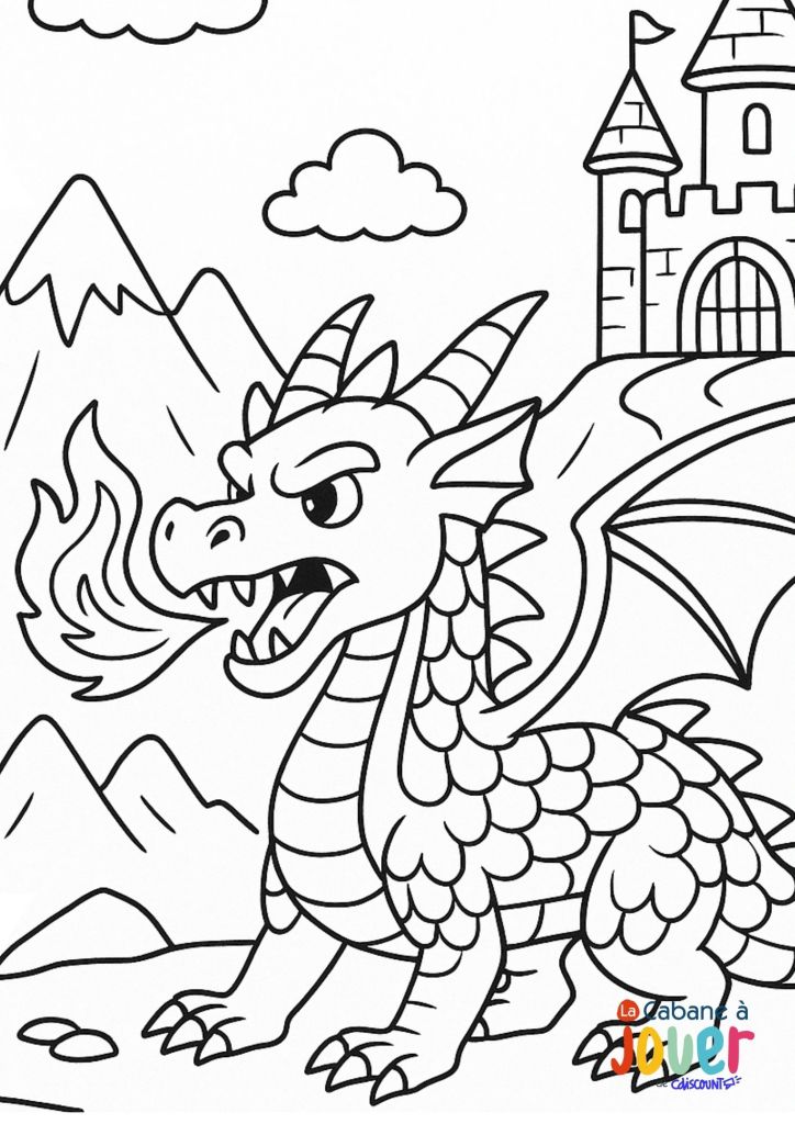 coloriage dragon