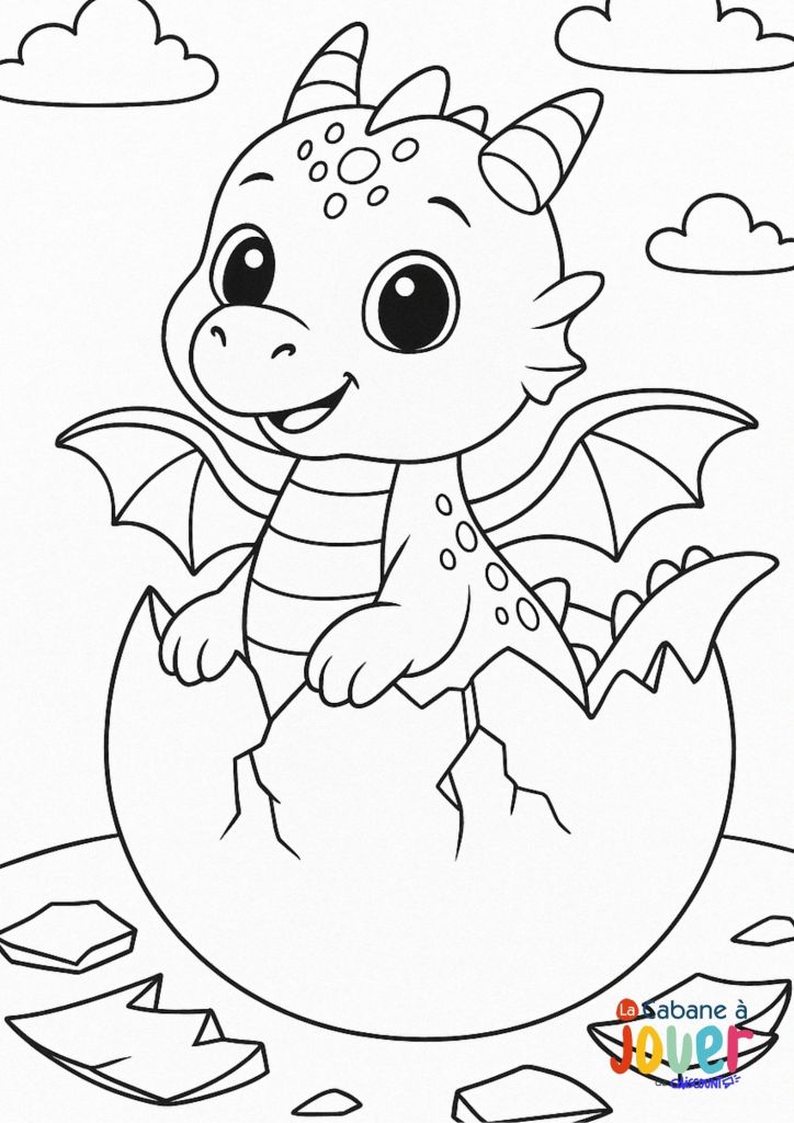 coloriage dragon