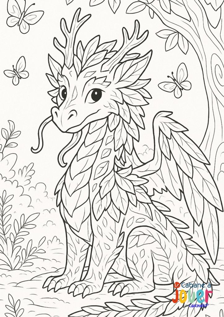 coloriage dragon