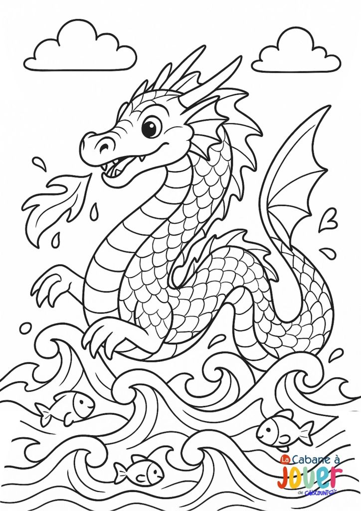coloriage dragon