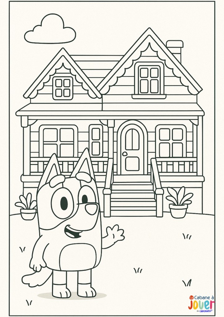 coloriage Bluey