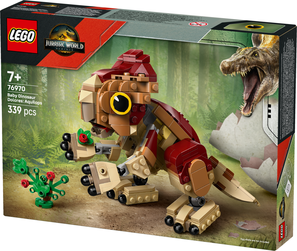 boîte LEGO Jurassic World 76970 : Dolores, le bébé aquilops