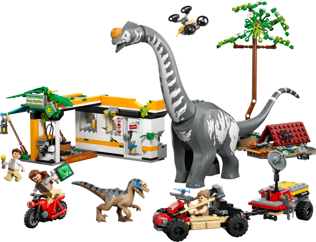 LEGO Jurassic World 76973 : La poursuite du vélociraptor et du titanosaure