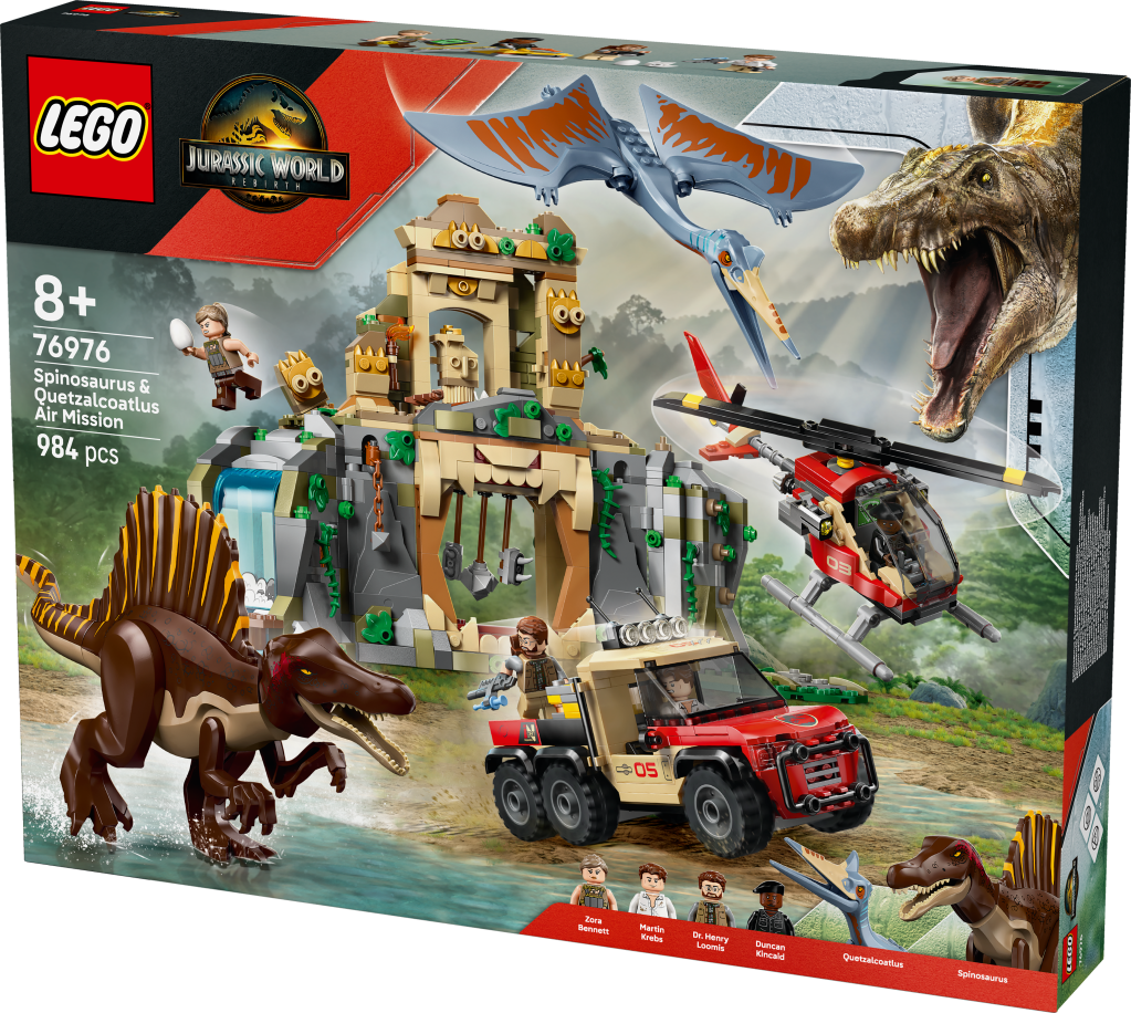 boîte LEGO Jurassic World 76976 : Mission aérienne avec le spinosaure et le quetzalcoatlus