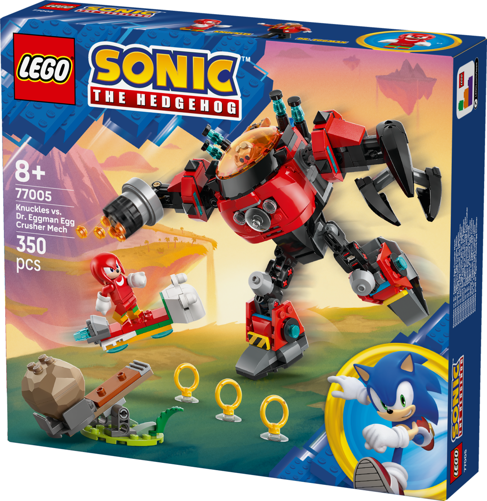 boîte LEGO Sonic the Hedgehog 77005 : Knuckles contre l’Egg Crusher de Dr. Eggman