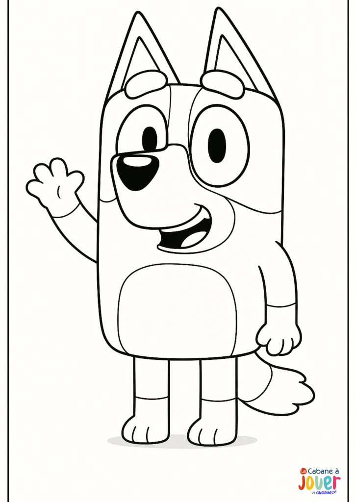 coloriage Bluey