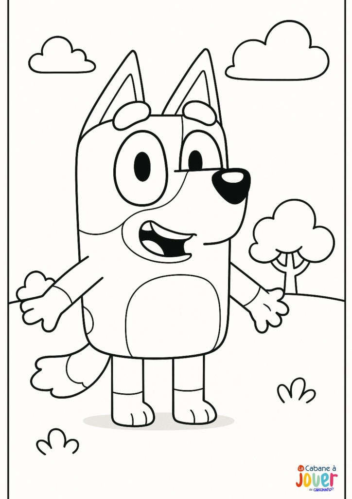 coloriage Bluey