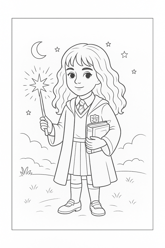 coloriage Harry Potter hermione