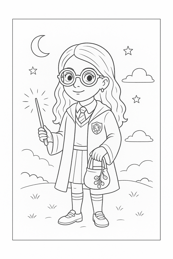 coloriage Harry Potter Luna