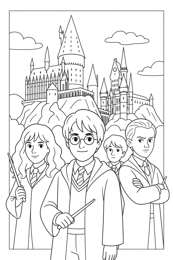 coloriage Harry Potter