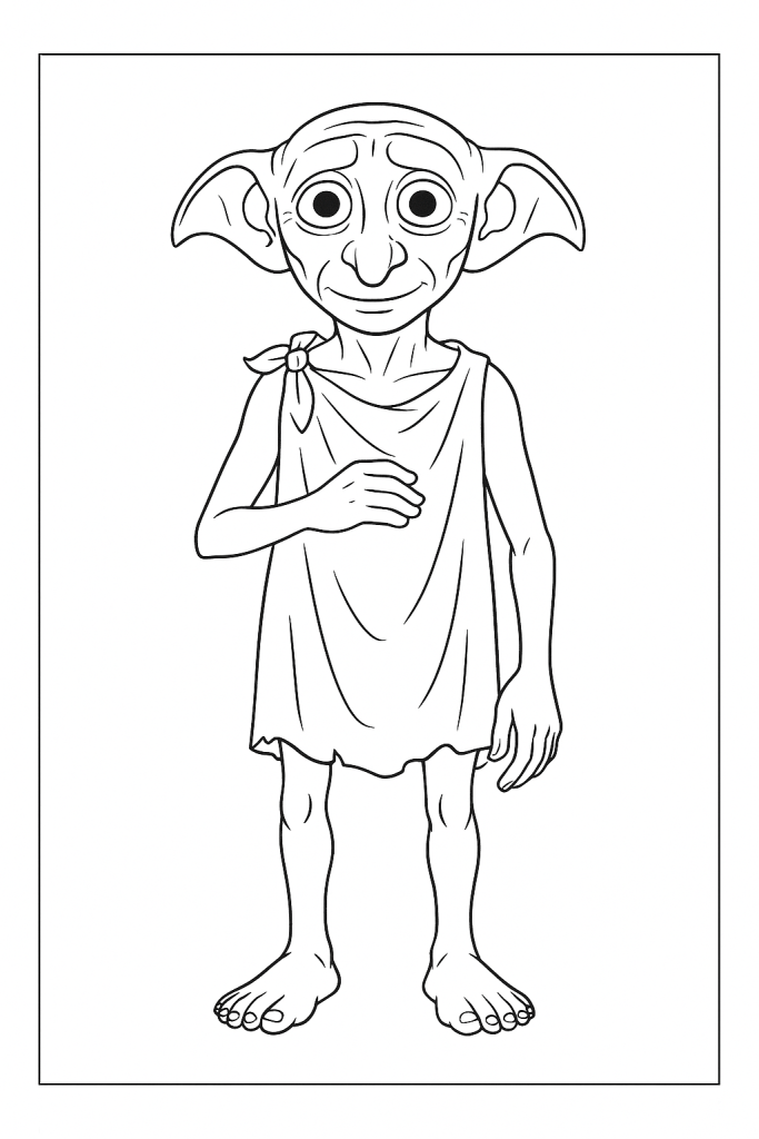 coloriage Harry Potter Dobby