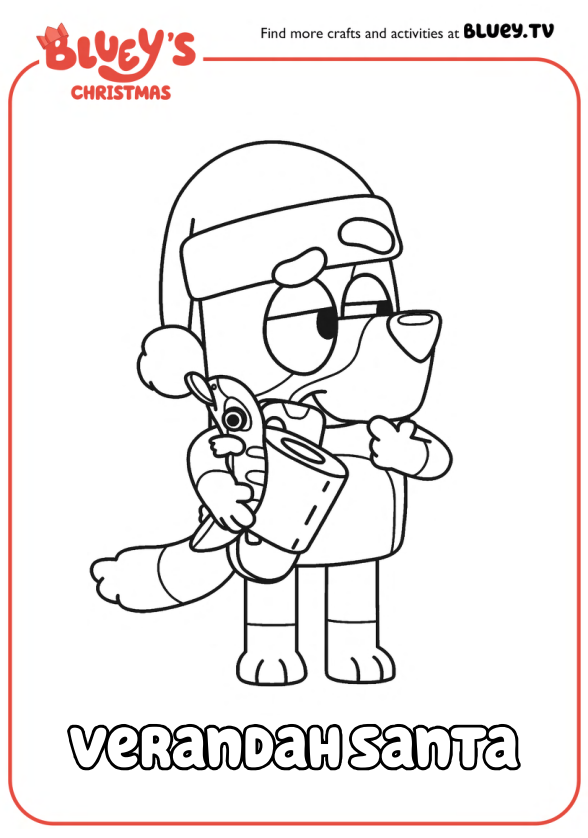 coloriage Bluey noel