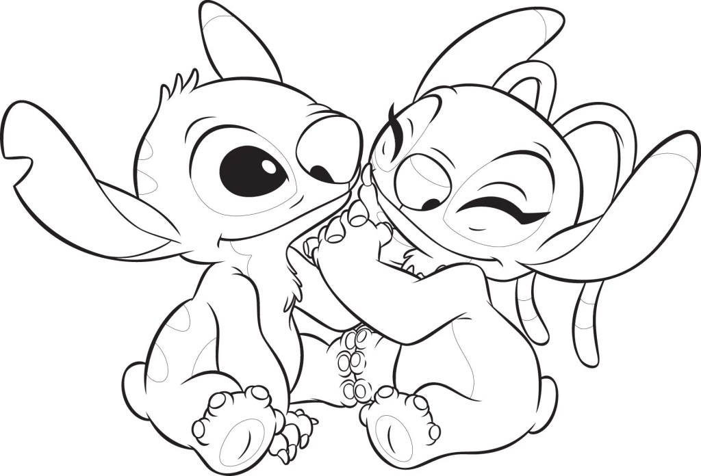 coloriage angel stitch