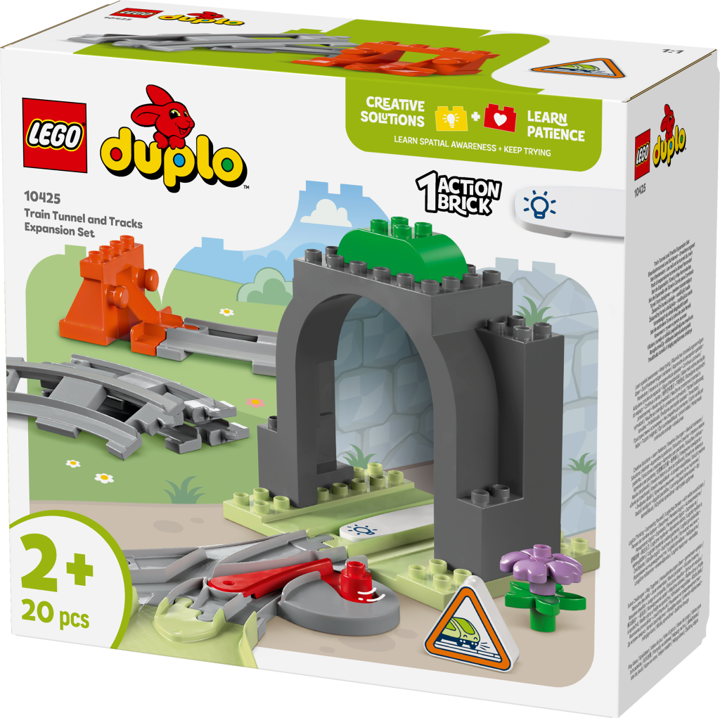 boîte LEGO DUPLO Town 10425 Les rails et le tunnel du train