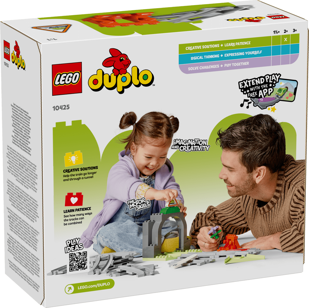 boîte LEGO DUPLO Town 10425 Les rails et le tunnel du train