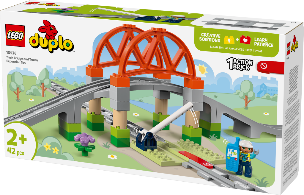 boîte LEGO DUPLO Town 10426 Les rails et le pont du train