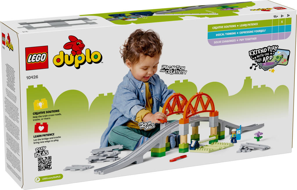 boîte LEGO DUPLO Town 10426 Les rails et le pont du train