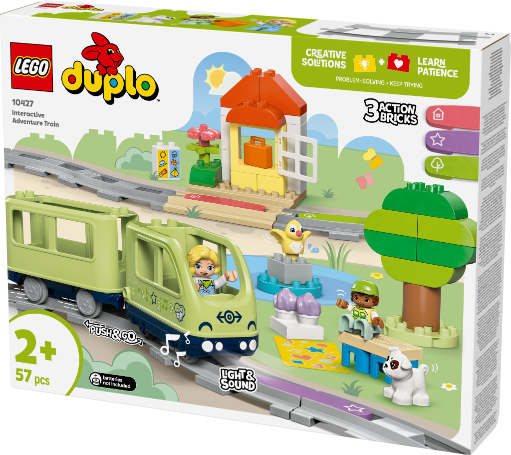 boîte LEGO DUPLO Town 10427 Le train d’aventures interactif