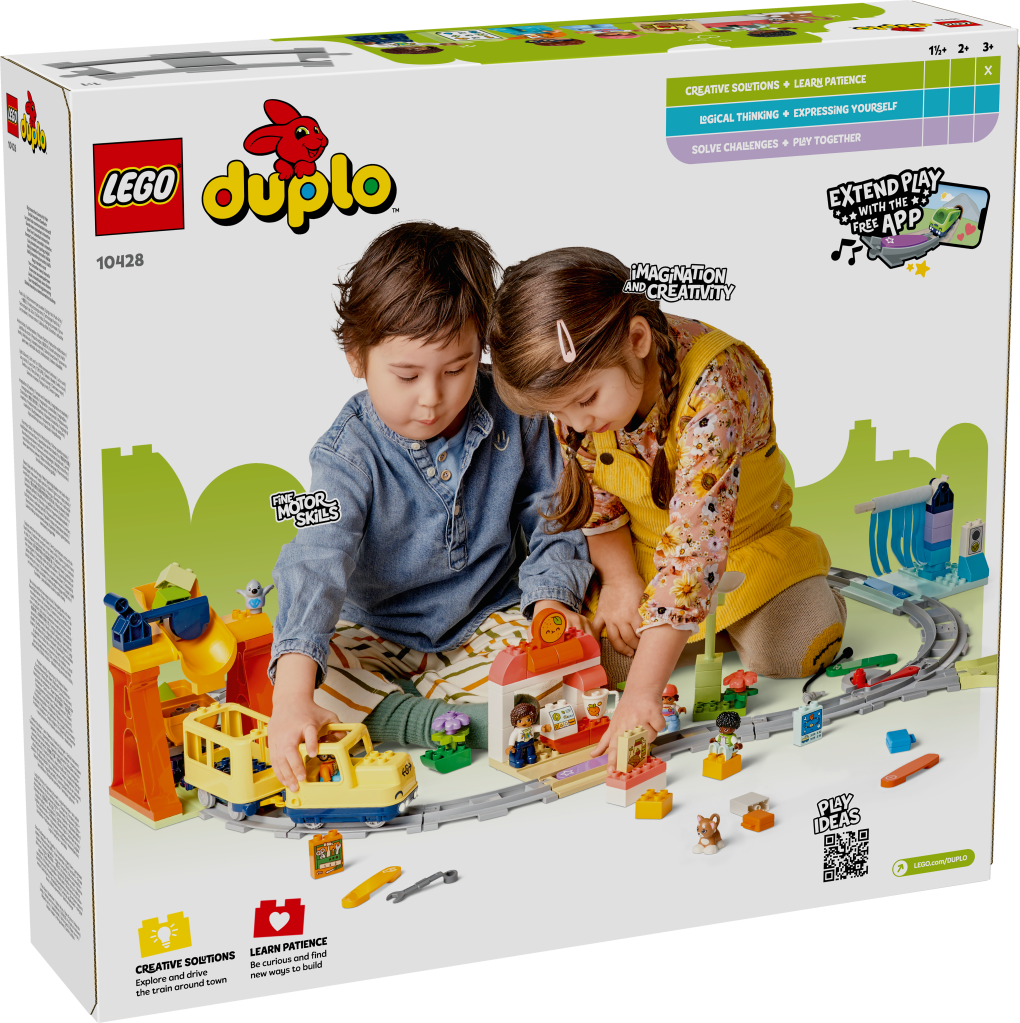 boîte LEGO DUPLO Town 10428 Le grand train communautaire interactif