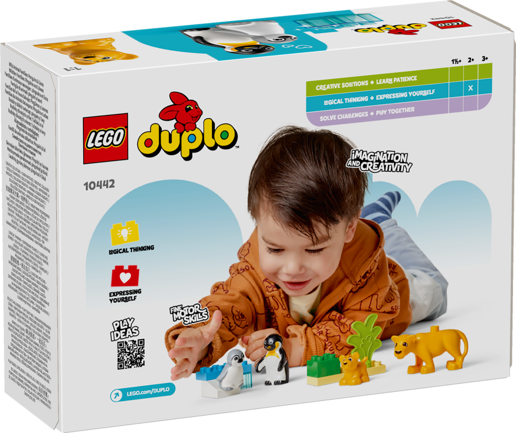 boîte LEGO DUPLO Town 10442 Familles d’animaux sauvages : pingouins et lions