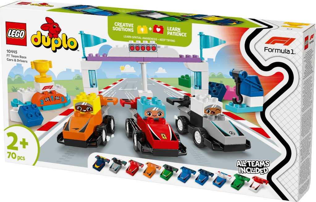 boîte LEGO DUPLO Town 10445 Voitures de course et pilotes d’une écurie de F1