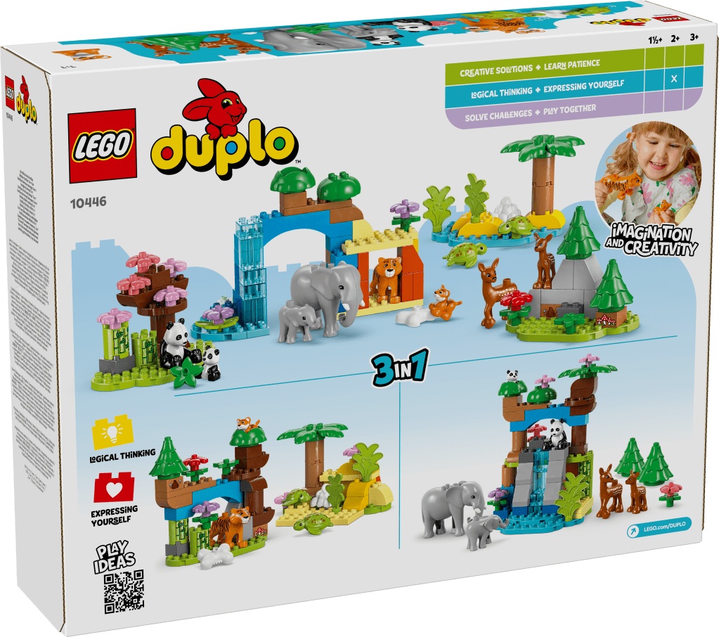 boîte LEGO DUPLO Town 10446 Familles d’animaux sauvages 3-en-1