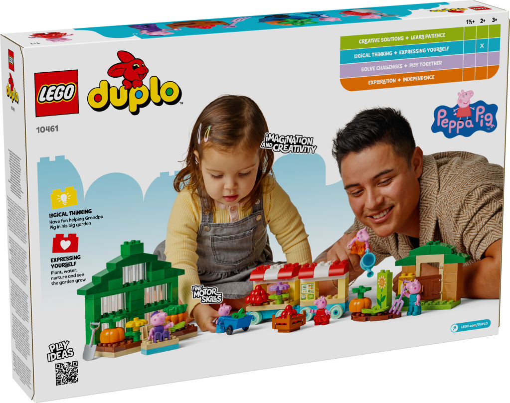 boîte LEGO DUPLO Peppa Pig 10461 Le jardin de Papy Pig et la serre