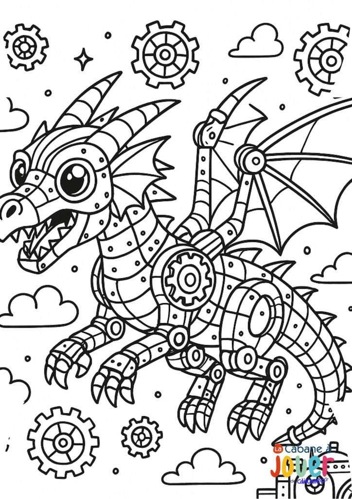 coloriage dragon