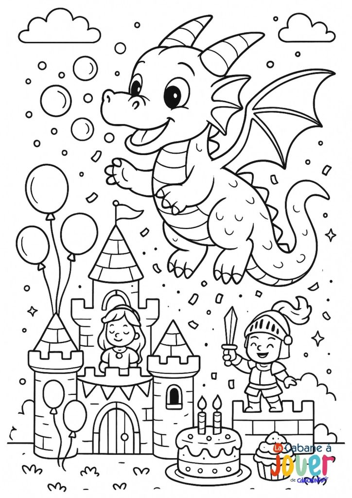 coloriage dragon