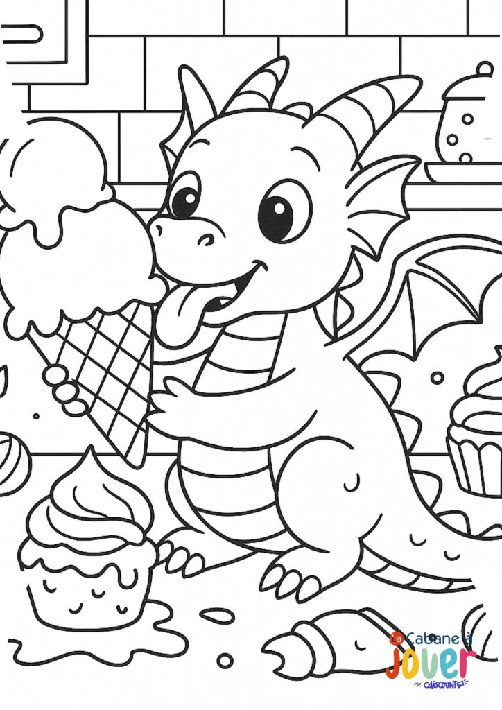 coloriage dragon