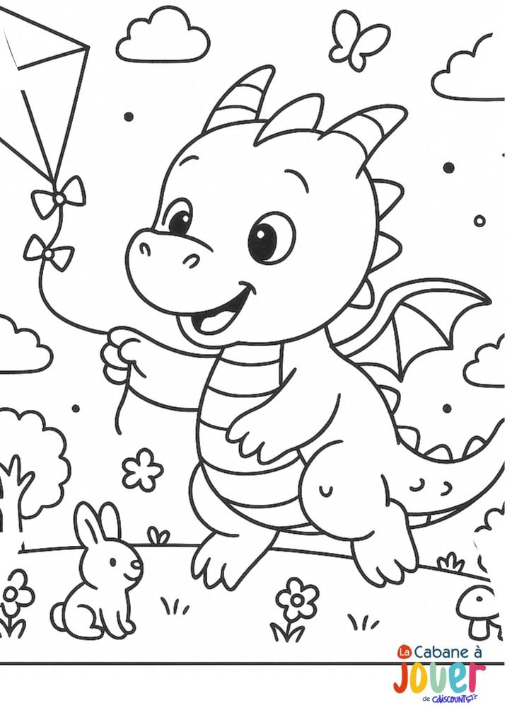 coloriage dragon