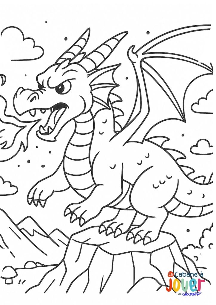 coloriage dragon