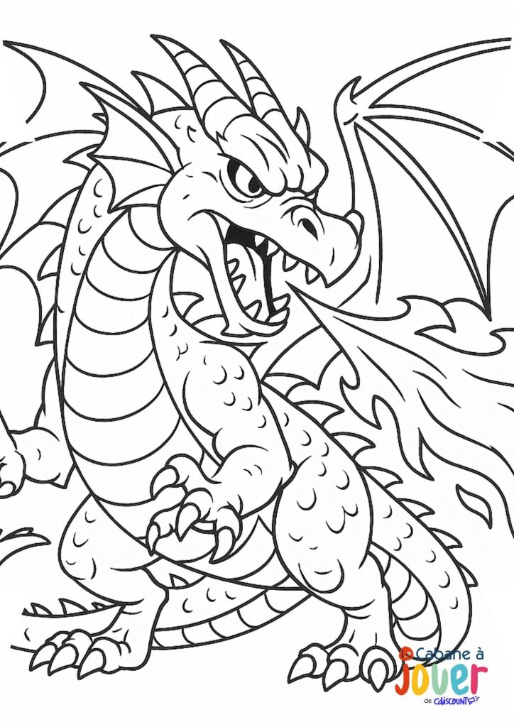 coloriage dragon