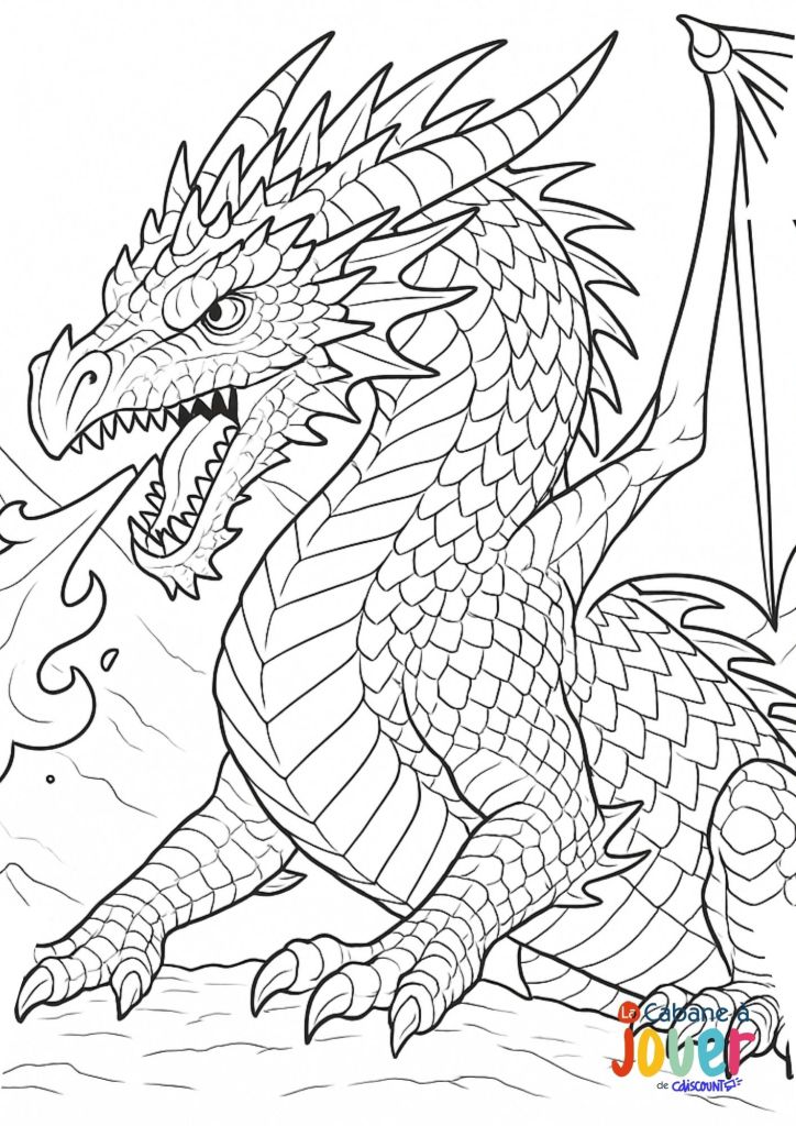 coloriage dragon