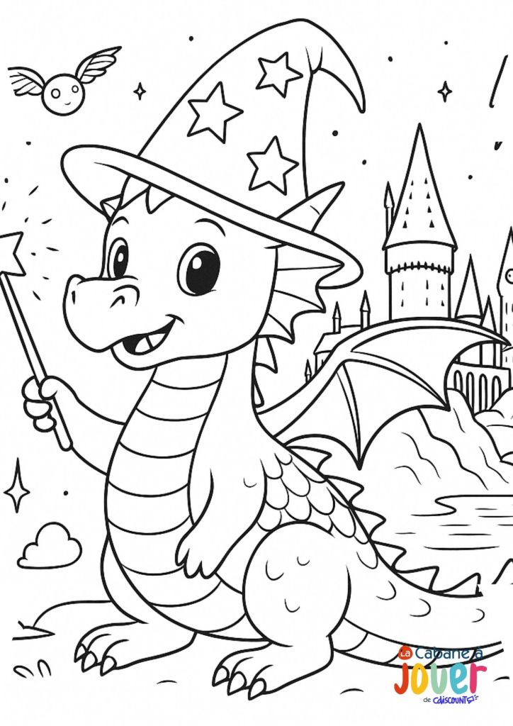coloriage dragon