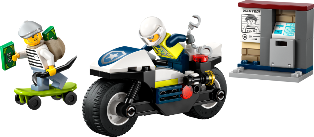LEGO City 60455 : La course-poursuite en moto de police