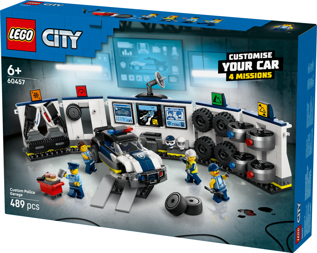 boîte LEGO City 60457 : Le garage de personnalisation des voitures de police