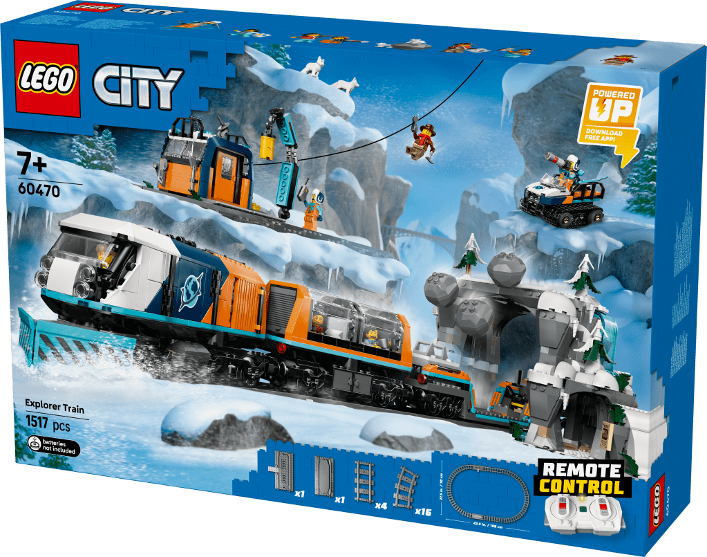 boîte LEGO City 60470 : Le train express des explorateurs en Arctique