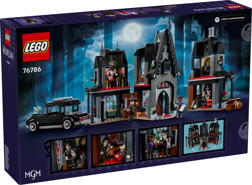 boîte LEGO Wednesday 76786 Le Manoir de Morticia