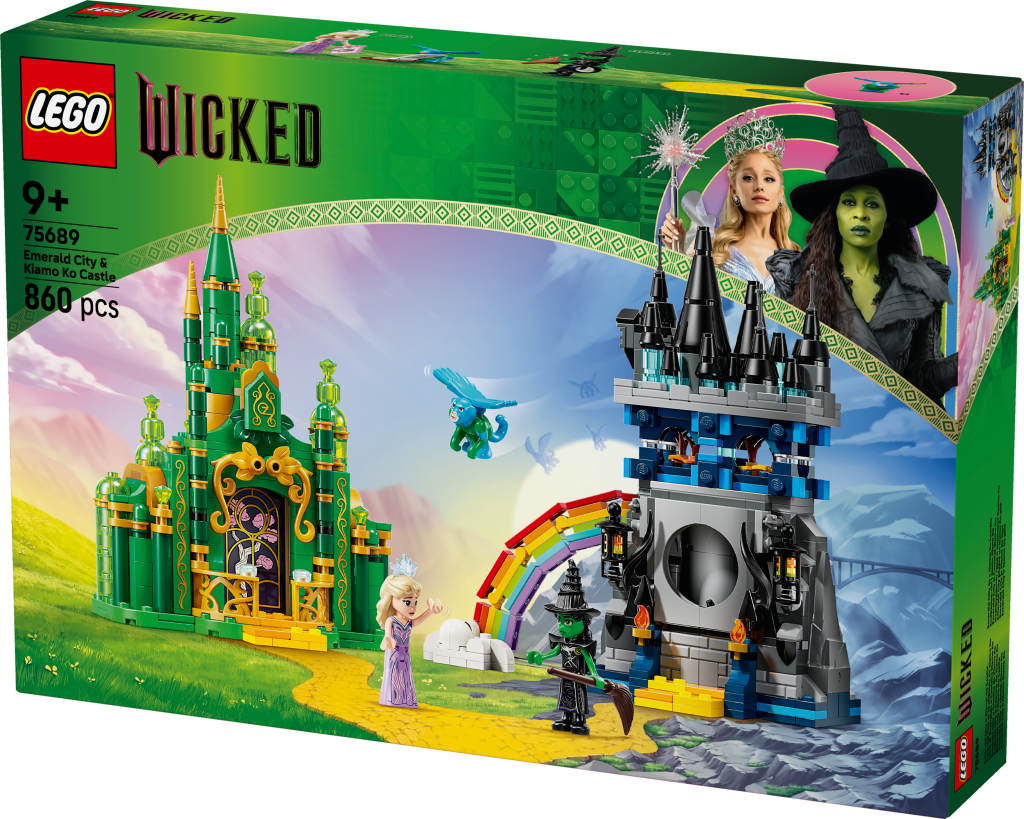 boîte LEGO Wicked 75689 Emerald City et le Château de Kiamo Ko