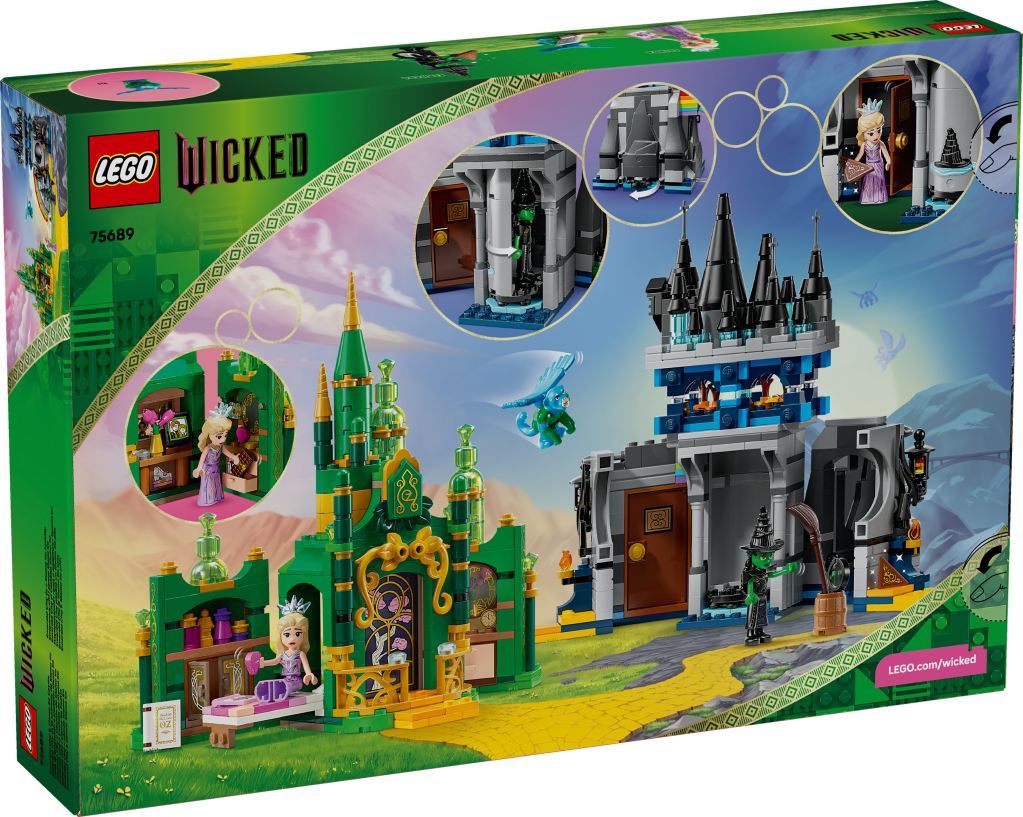 boîte LEGO Wicked 75689 Emerald City et le Château de Kiamo Ko