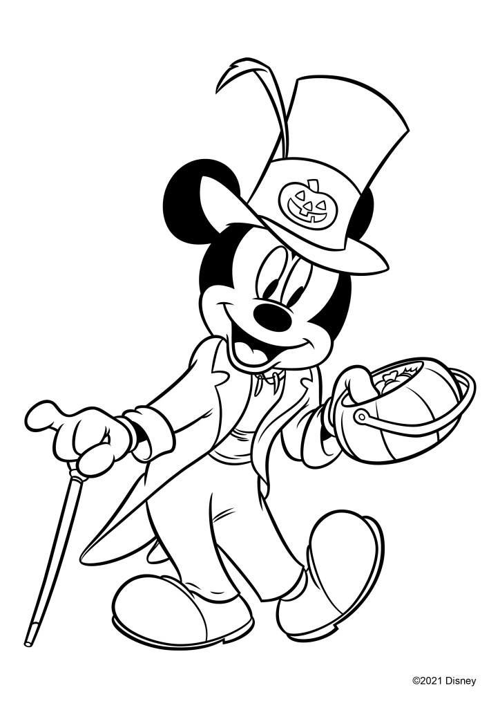 coloriage disney mickey halloween