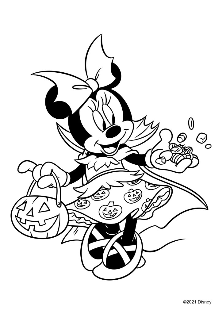 coloriage minnie halloween