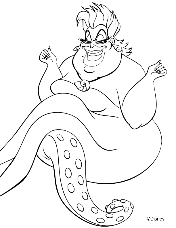 coloriage disney vilains ursula